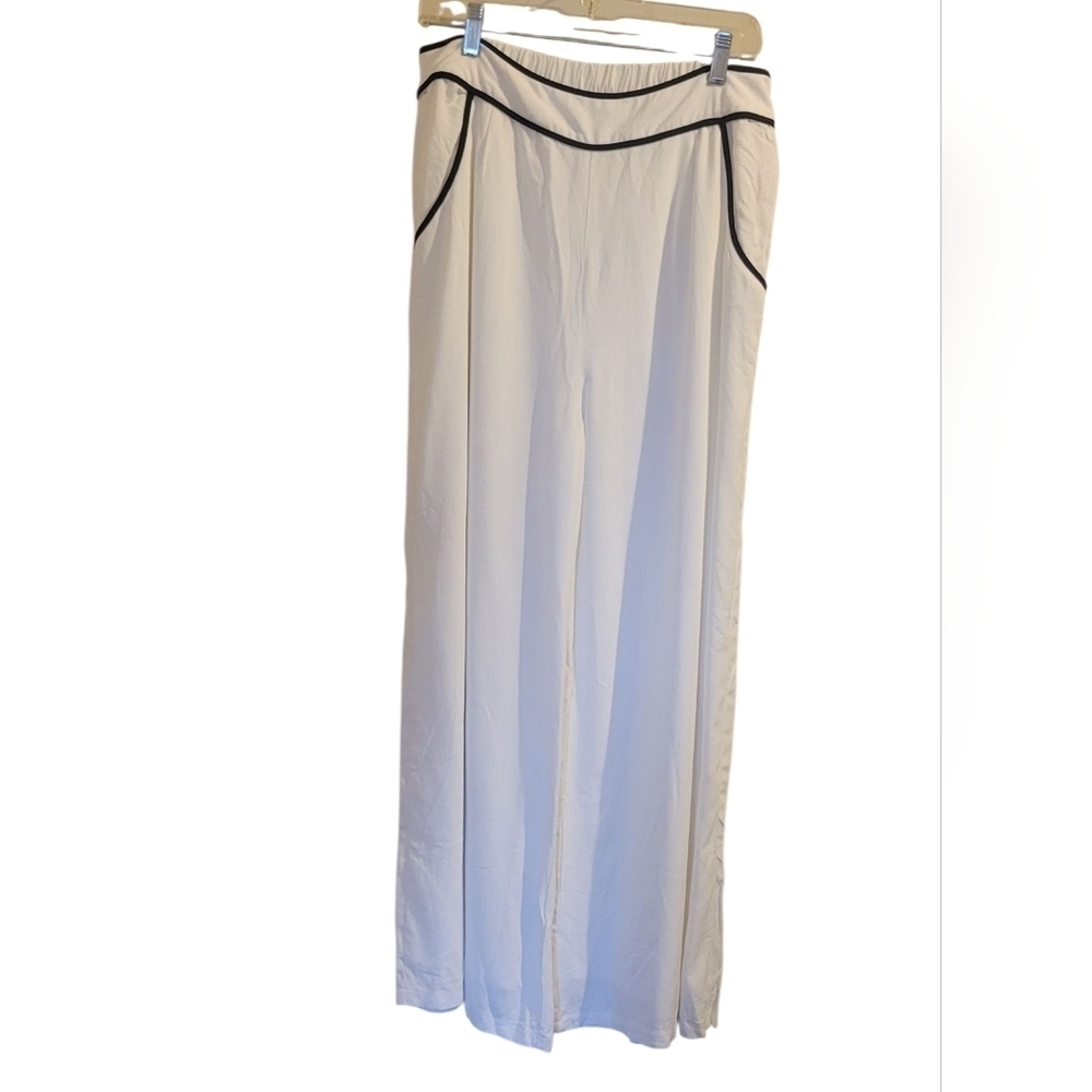 Sienna Sky White Pants with Black Accents